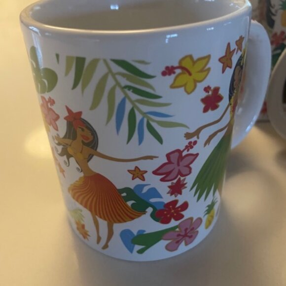 SET/2 ABC STORES *ISLAND HULA HONEYS* HAWAII COFFEE MUG CUP 10 oz. New with Box - Picture 3 of 3